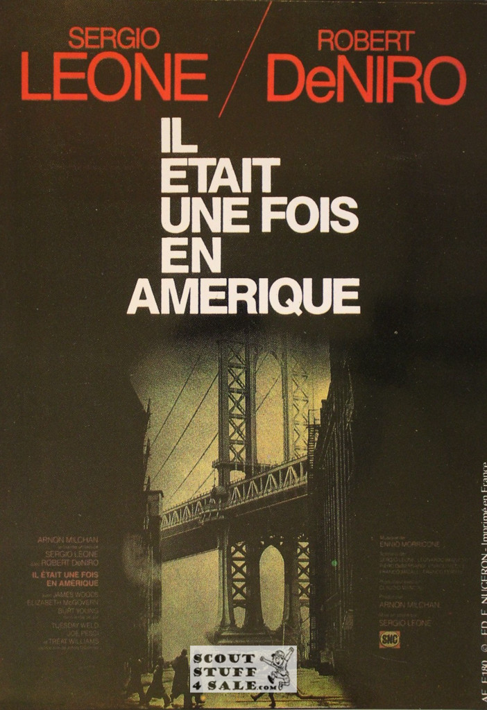 Once Upon A Time in America Vintage French Movie Poster, Editions Nugeron #E180, 11x15.25"