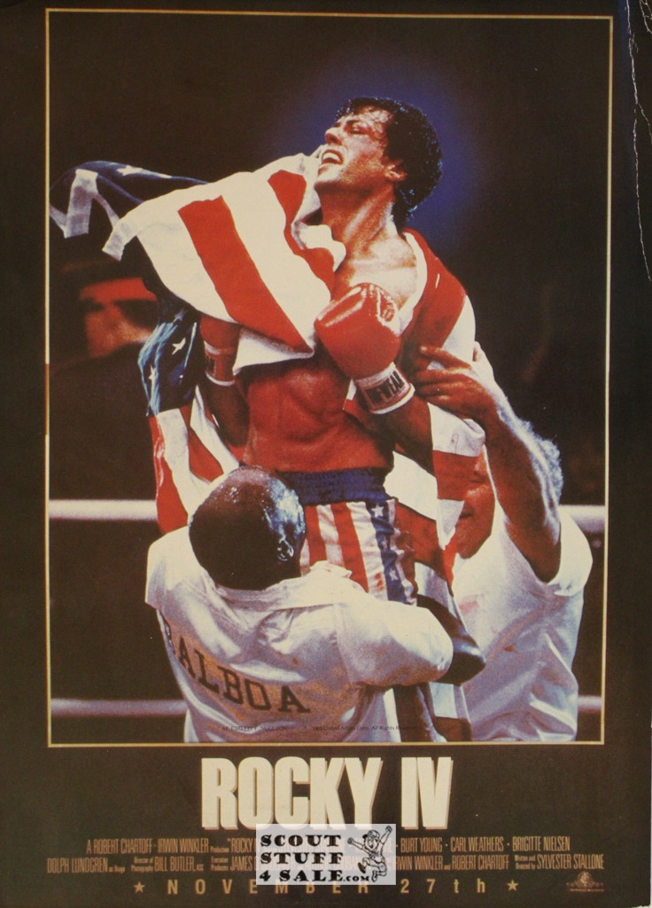 Rocky IV Sylvester Stallone Vintage French Movie Poster, Editions Nugeron #E275, 11x15.25"