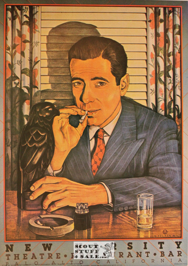 Humphrey Bogart Vintage French Poster, Editions Nugeron #STAR19, 10.5x15.25"