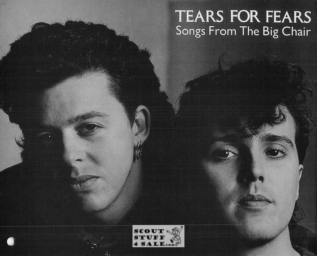 Tears for Fears 8x10" French Poster by Editions Nugeron #G37, hole punched in corner