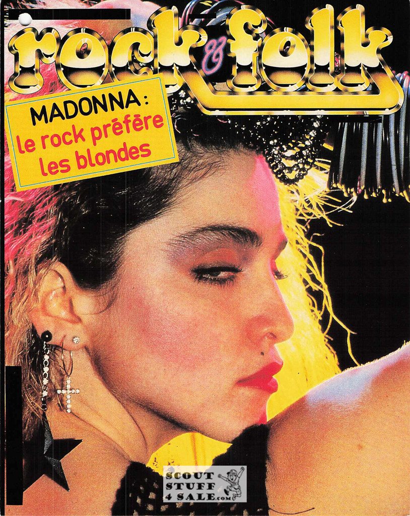 Rock & Folk Cover Madonna 8x10" French Poster by Editions Nugeron #G23, hole punched in corner