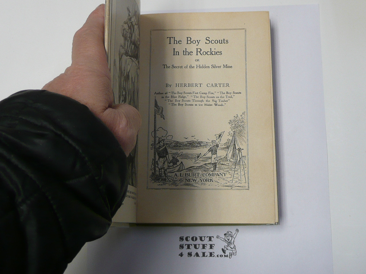 The Boy Scouts in the Rockies, By Herbert Carter, 1913 First Edition, Hardbound with Dust Jacket, Boy Scout Story Book #2