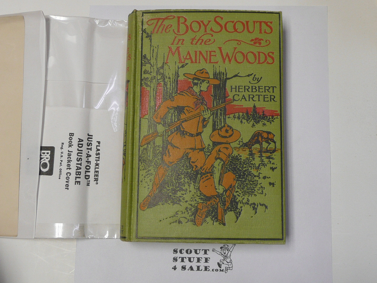 The Boy Scouts in the Maine Woods, By Herbert Carter, 1913 First Edition, Hardbound with Dust Jacket, Boy Scout Story Book #2