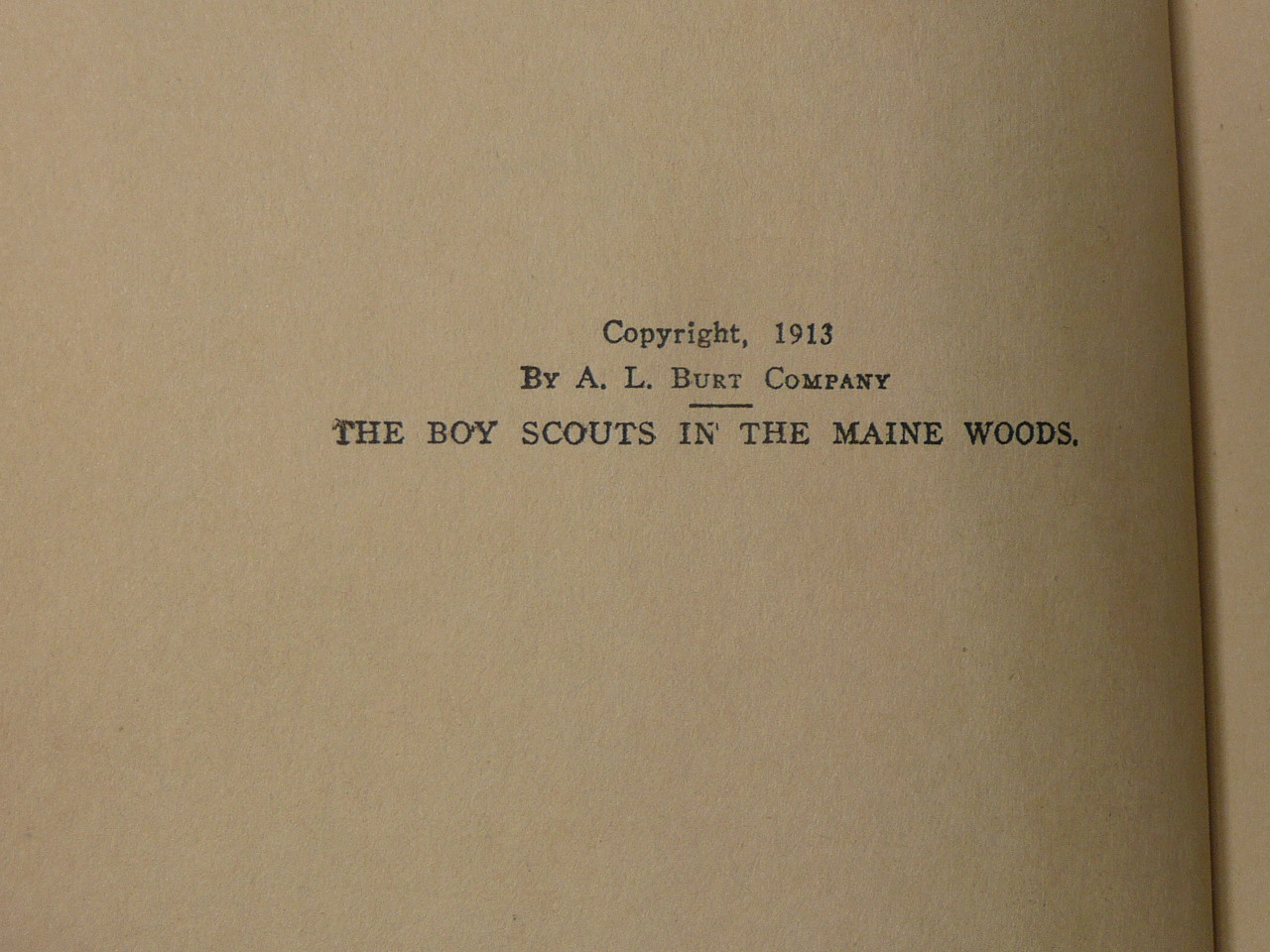 The Boy Scouts in the Maine Woods, By Herbert Carter, 1913 First Edition, Hardbound with Dust Jacket, Boy Scout Story Book #2