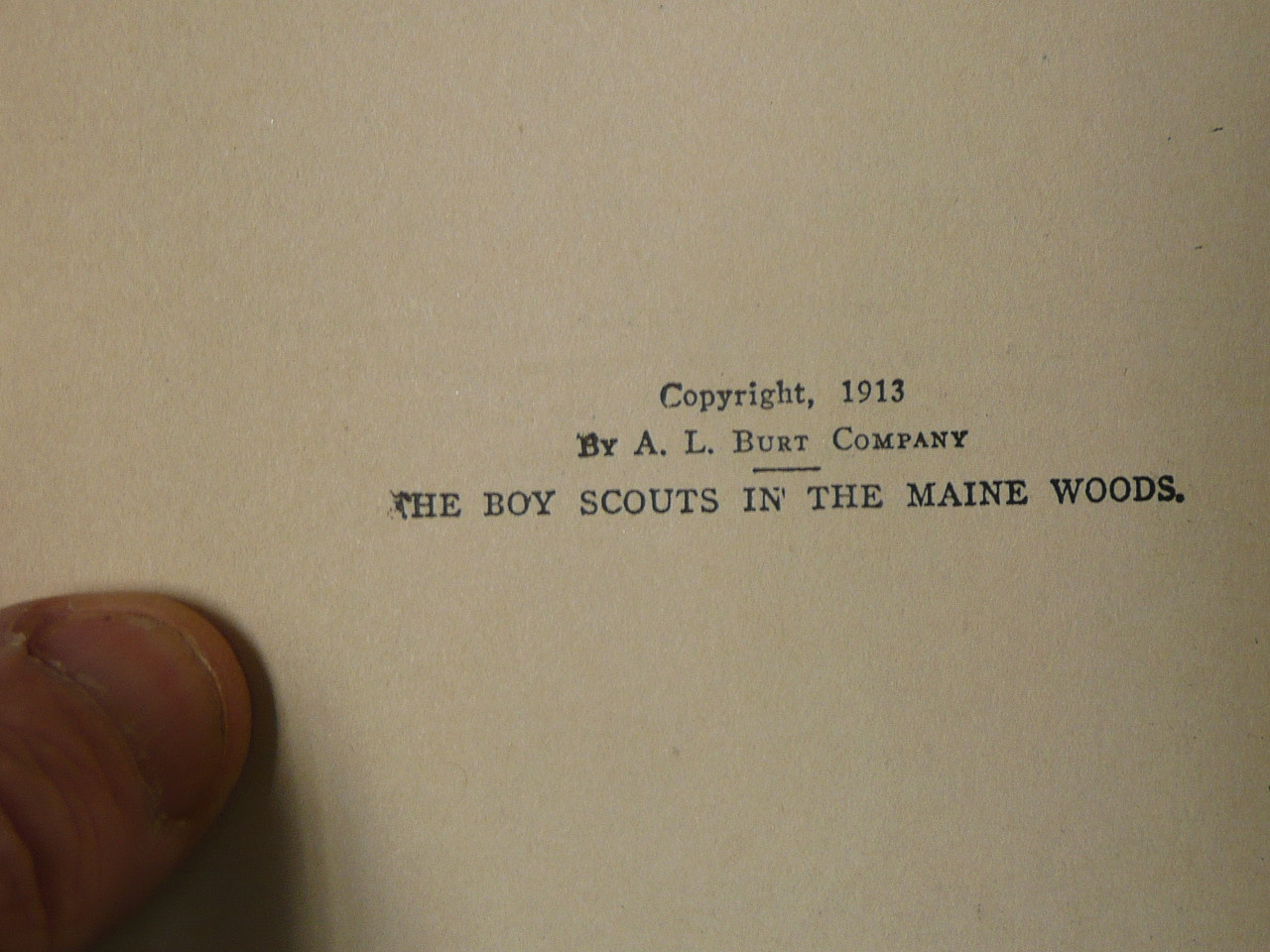 The Boy Scouts in the Maine Woods, By Herbert Carter, 1913 First Edition, Hardbound with Dust Jacket, Boy Scout Story Book #3