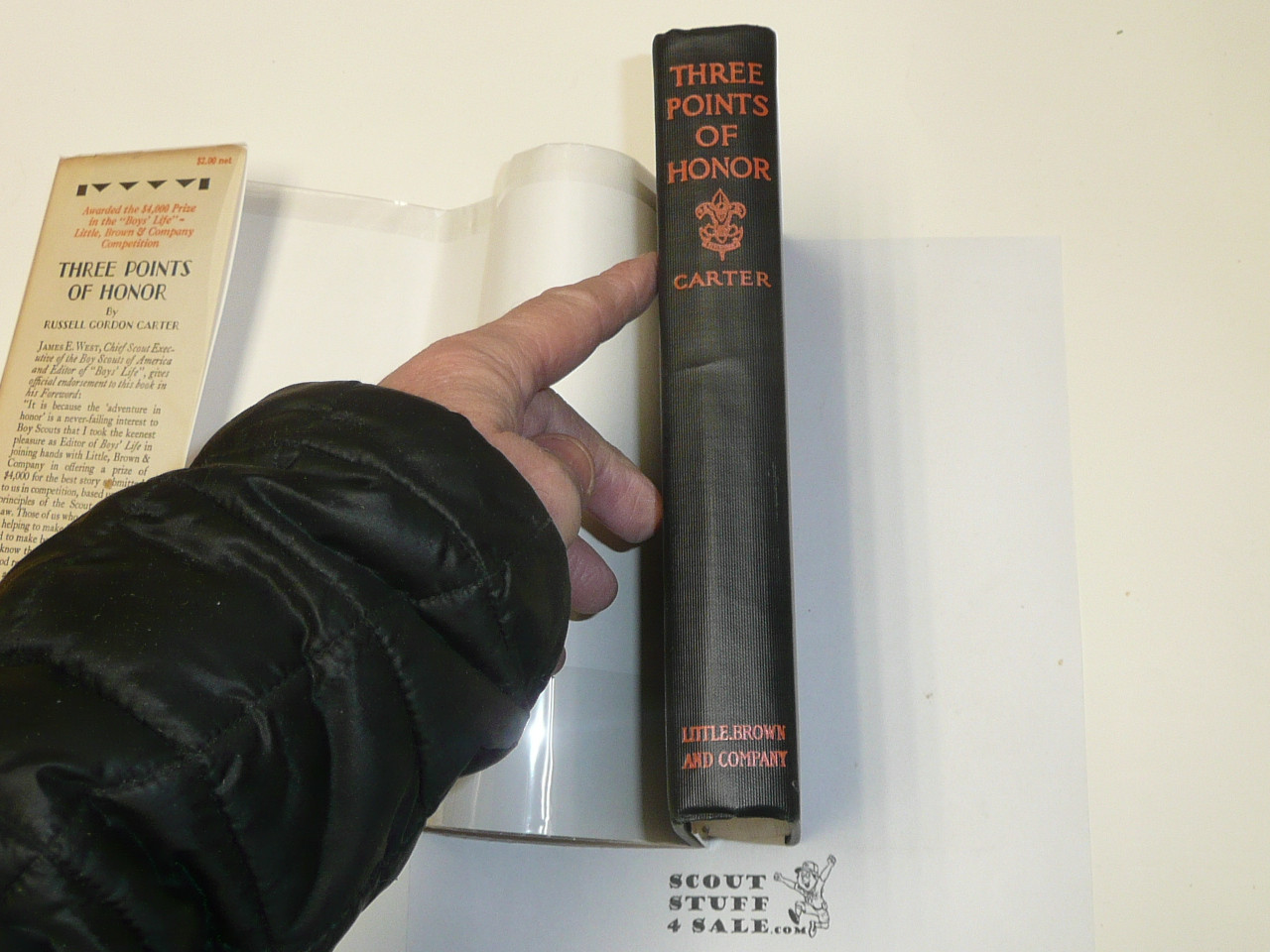 Three Points of Honor, By Russell Gordon Carter Carter, 1929 First Edition second printing, Hardbound with Dust Jacket, Boy Scout Story Book #2