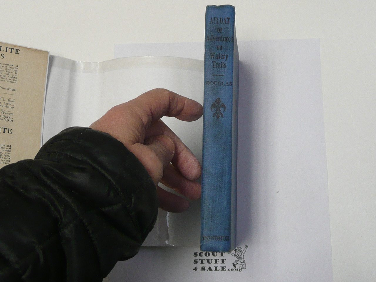 Hickory Ridge Boy Scouts Afloat or Adventures on Watery Trsails, By Captain Alan Douglas, 1917 First Edition, Hardbound with Dust Jacket, Boy Scout Story Book #2