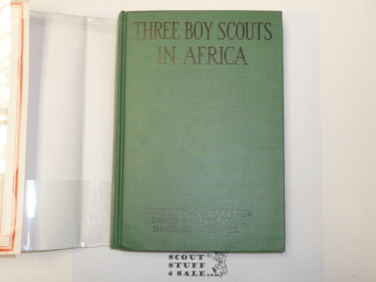 Three Boy Scouts in Africa, by Dick Douglas Jr Martin and Oliver., 1928 4th Printing, Hardbound with Dust Jacket
