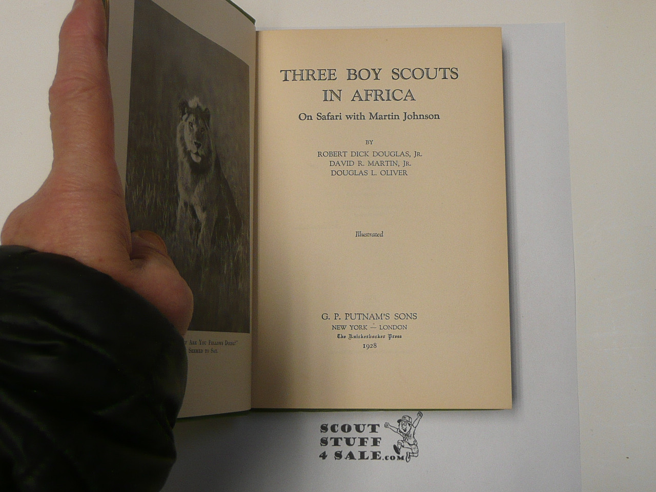 Three Boy Scouts in Africa, by Dick Douglas Jr Martin and Oliver, 1928 First Printing, Hardbound