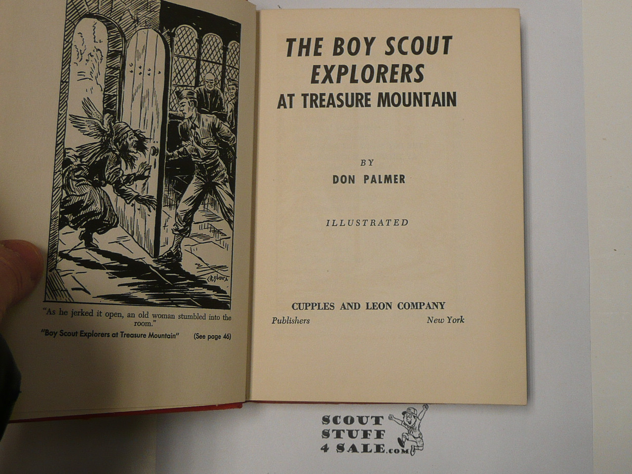 The Boy Scout Explorers at Treasure Mountain, by Don Palmer., 1955 First Printing, Hardbound with Dust Jacket, Boy Scout Story Book