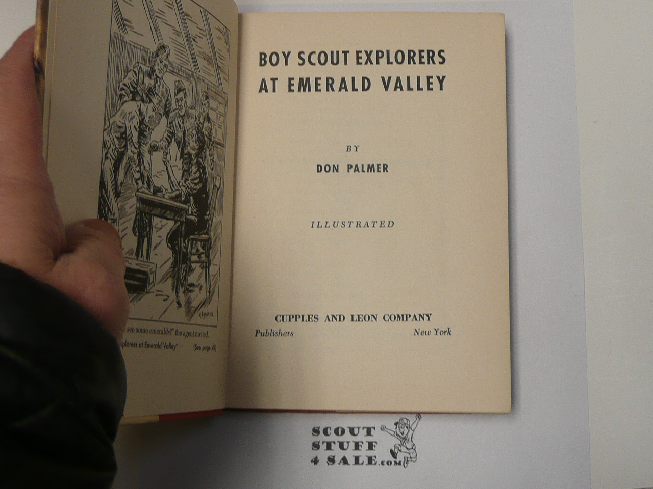 The Boy Scout Explorers at Emerald Valley, by Don Palmer., 1955 First Printing, Hardbound with Dust Jacket, Boy Scout Story Book