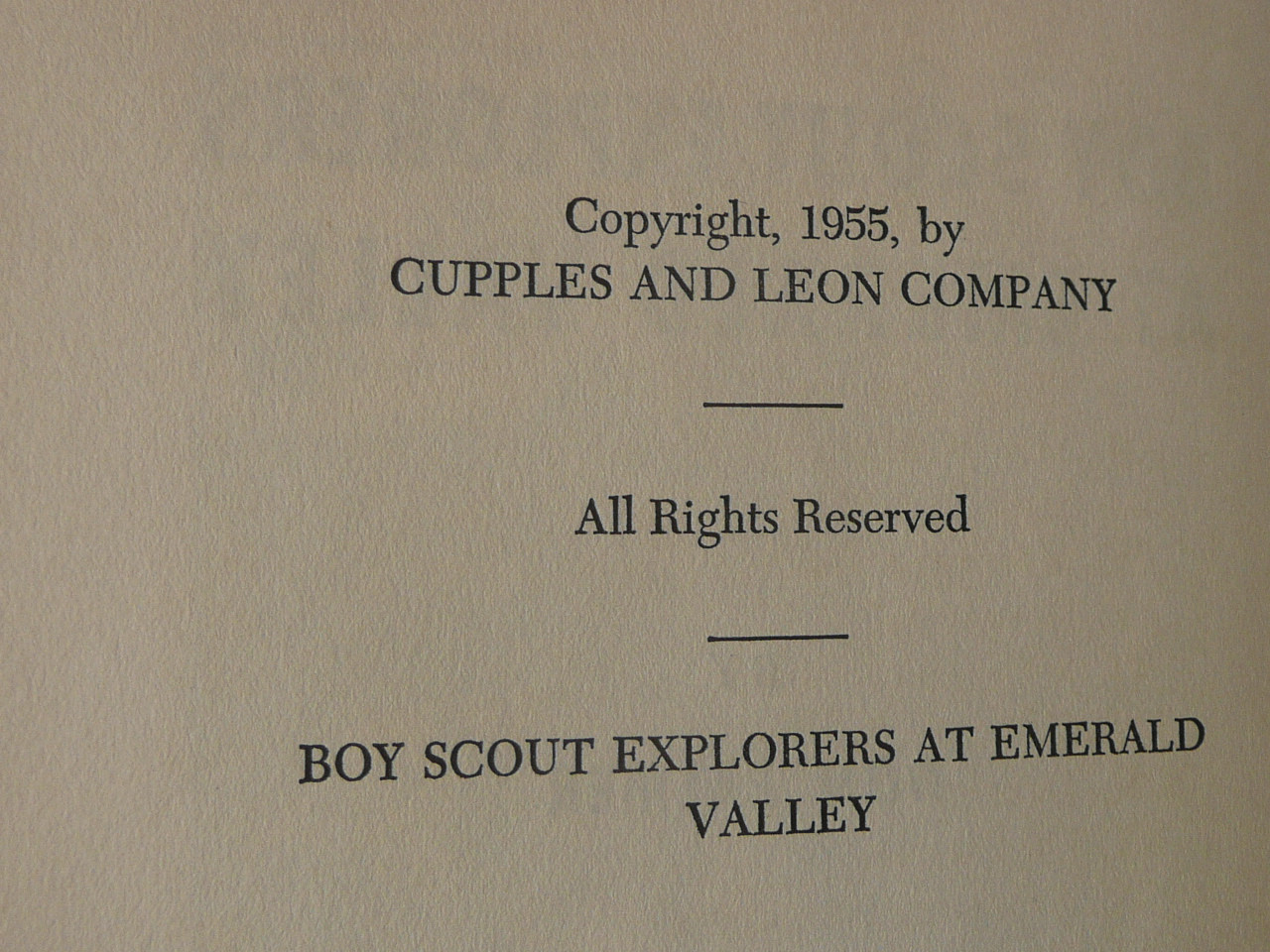 The Boy Scout Explorers at Emerald Valley, by Don Palmer., 1955 First Printing, Hardbound with Dust Jacket, Boy Scout Story Book