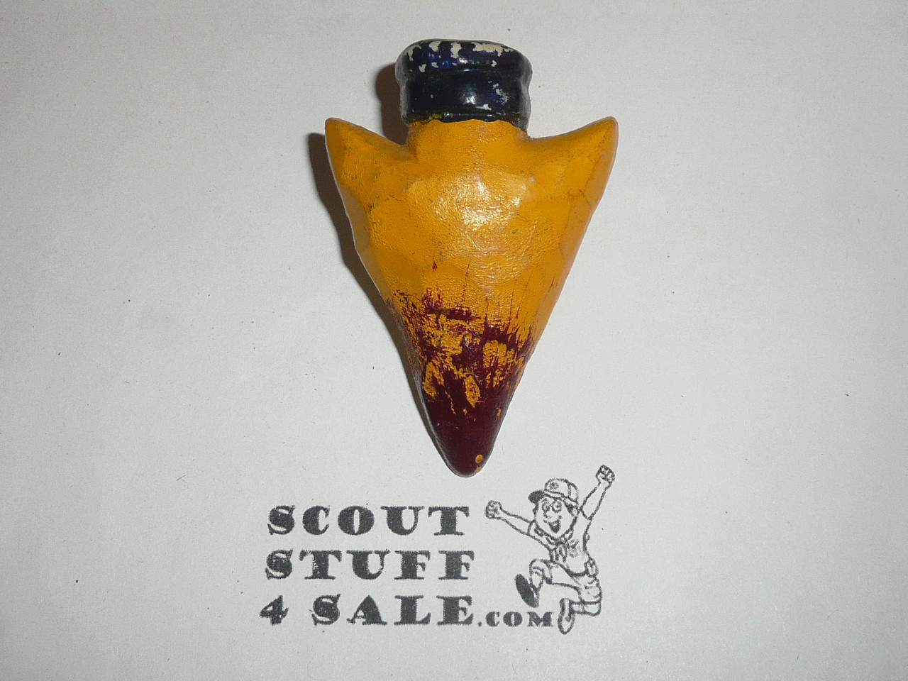 Arrowhead Neckerchief Slide, yellow, by Magnus