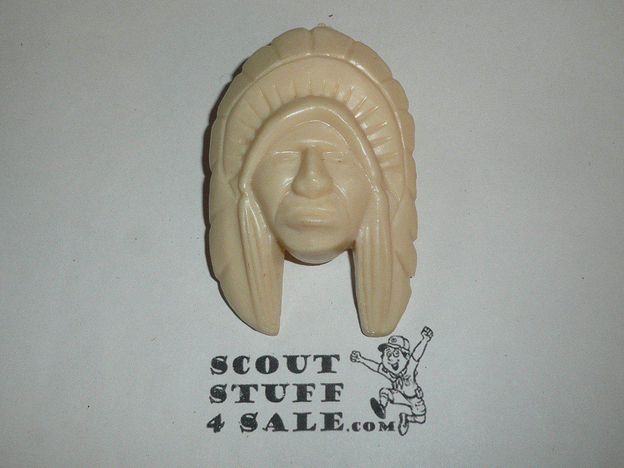 Indian Chief Neckerchief Slide, by Magnus, unpainted