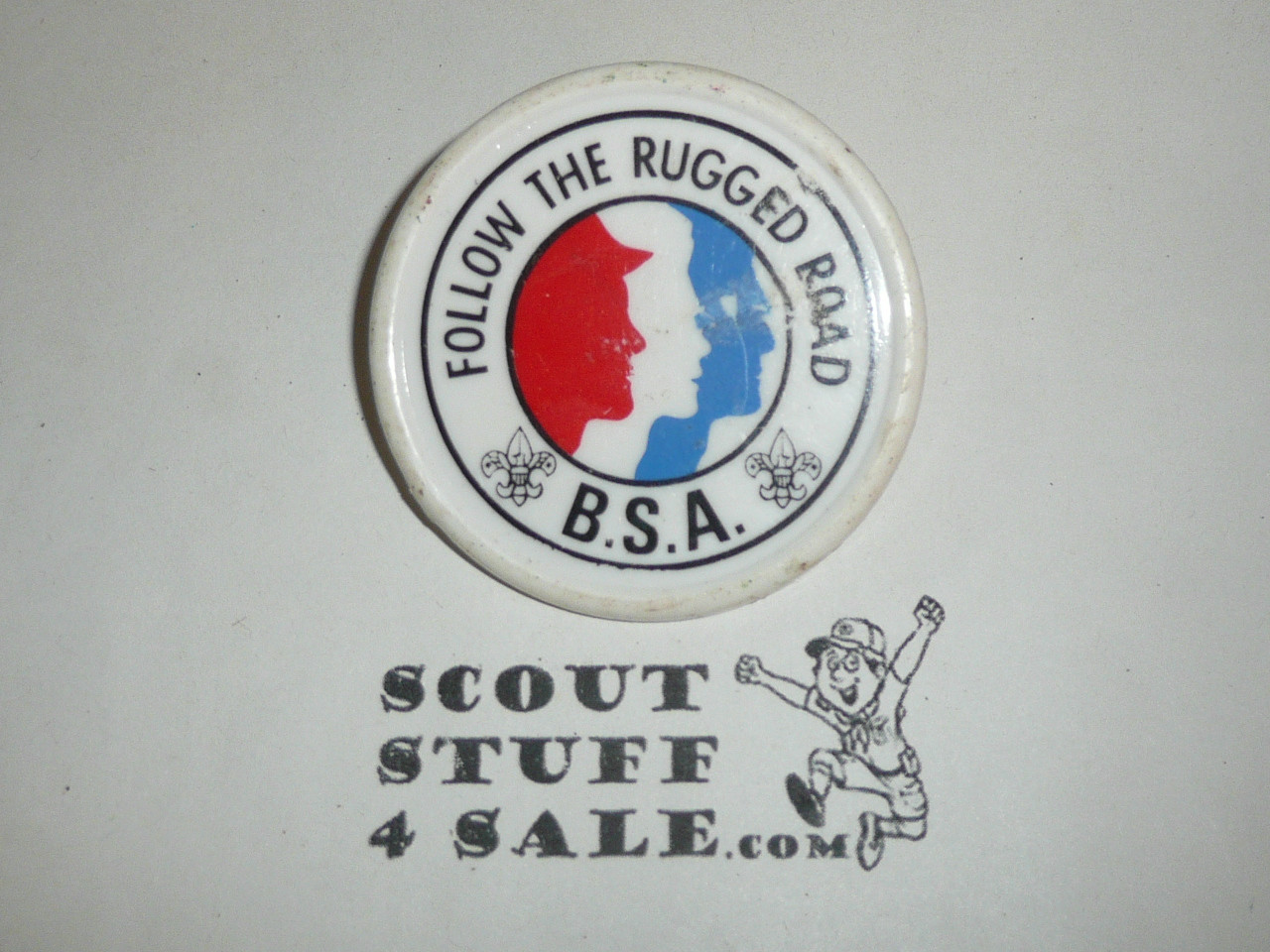 Follow the Rugged Road Plastic Neckerchief Slide #2