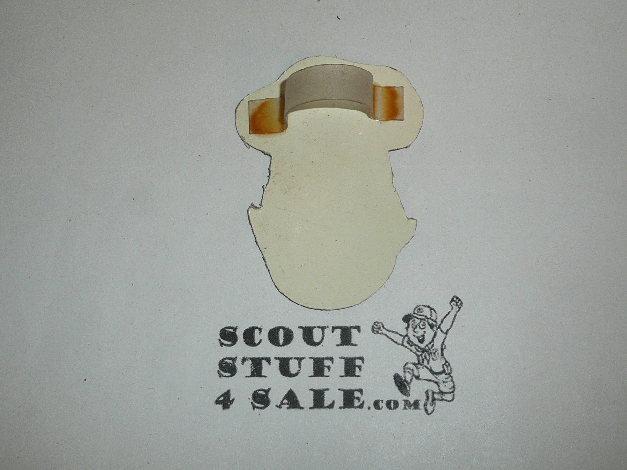 Campbells Souper Scout Neckerchief Slide, Plastic