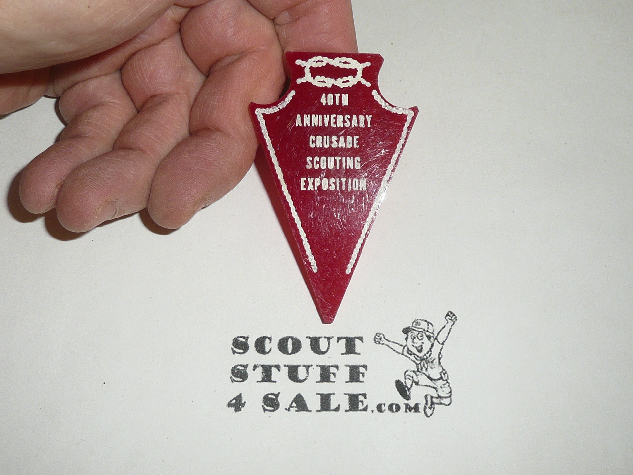 40th Anniversary Crusade Scouting Exposition Neckerchief Slide, Plastic