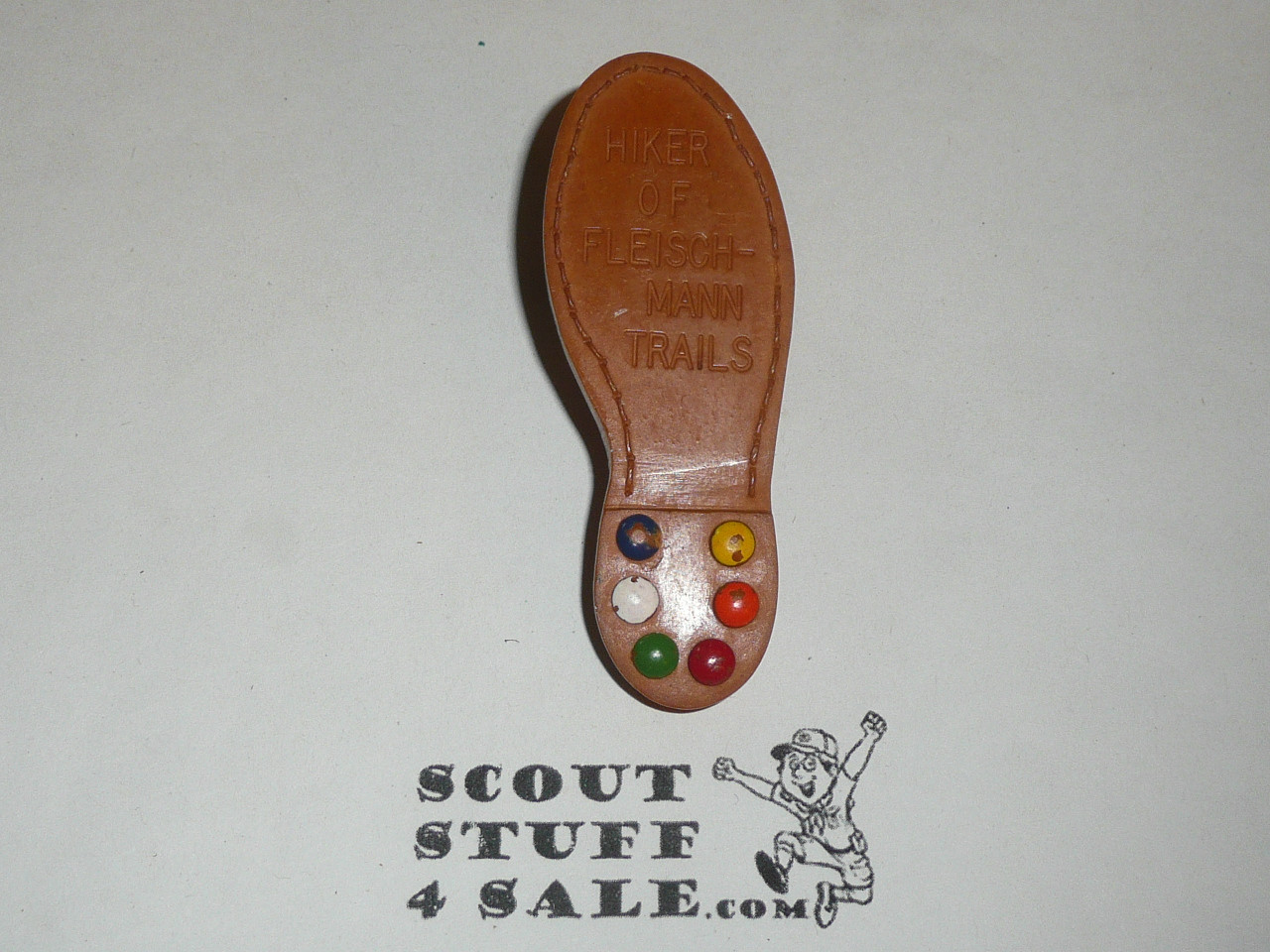 Hiker of Fleischmann Trails Boot NEAL Neckerchief Slide, Camp Fleischmann