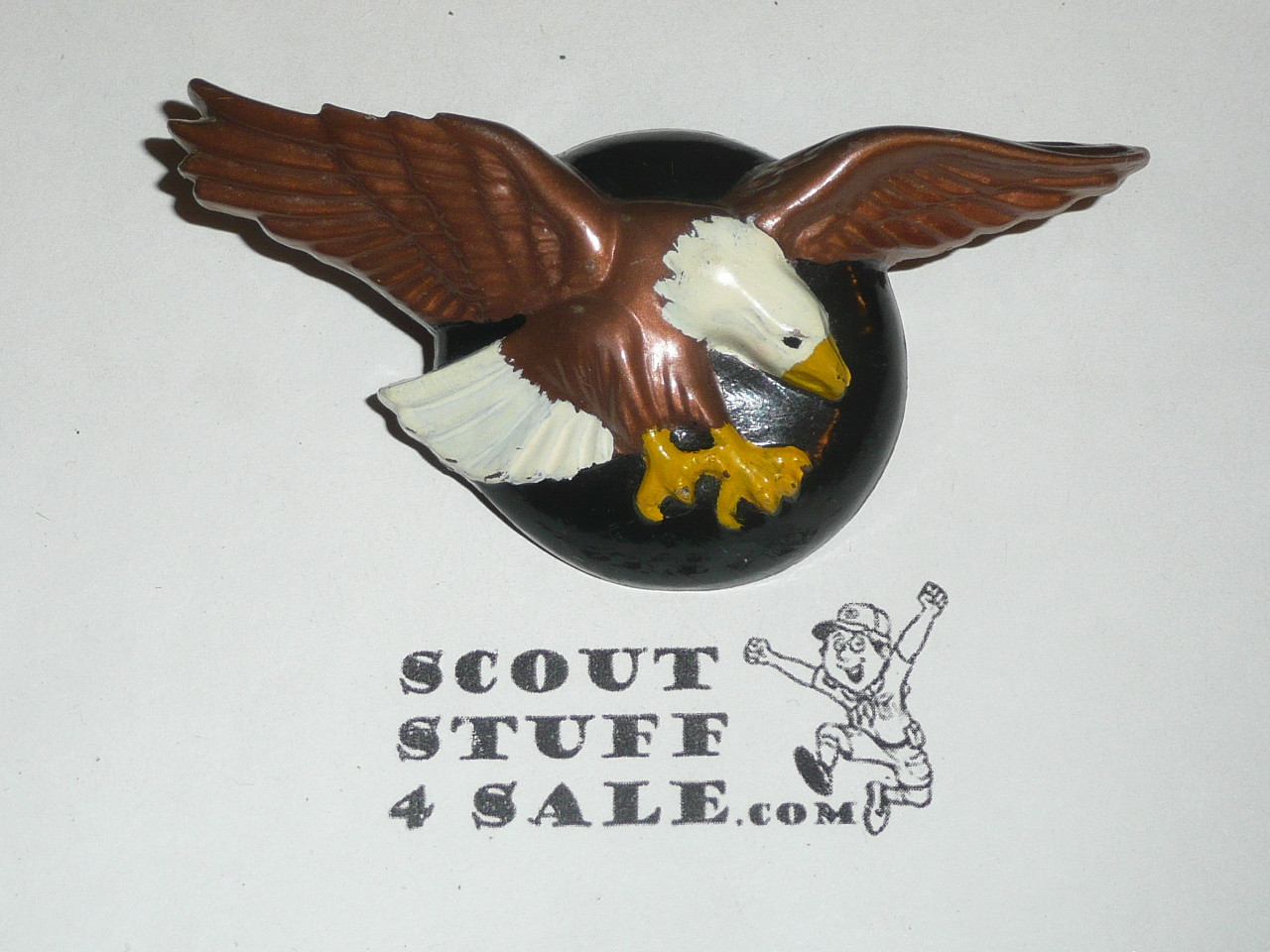 Eagle in Flight Plastic Neckerchief Slide, by Torchy Plastics #4