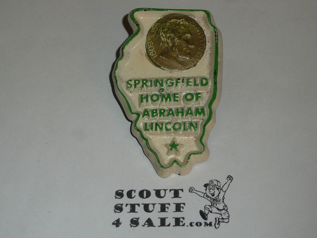 Springfield IL Home of Abraham Lincoln Neckerchief Slide, by Torchy #2
