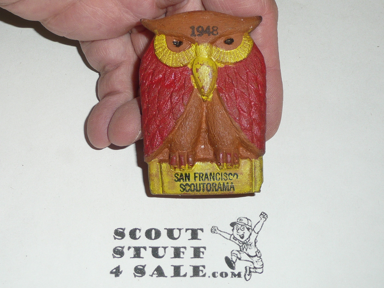 1948 San Francisco Area Council Scout-O-Rama Neckerchief Slide, by Torchy