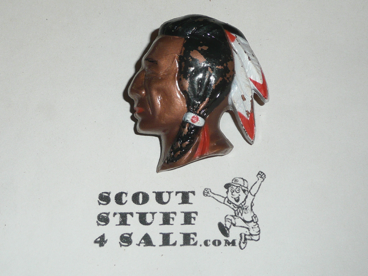 Indian Brave Plastic Neckerchief Slide, by Torchy #5