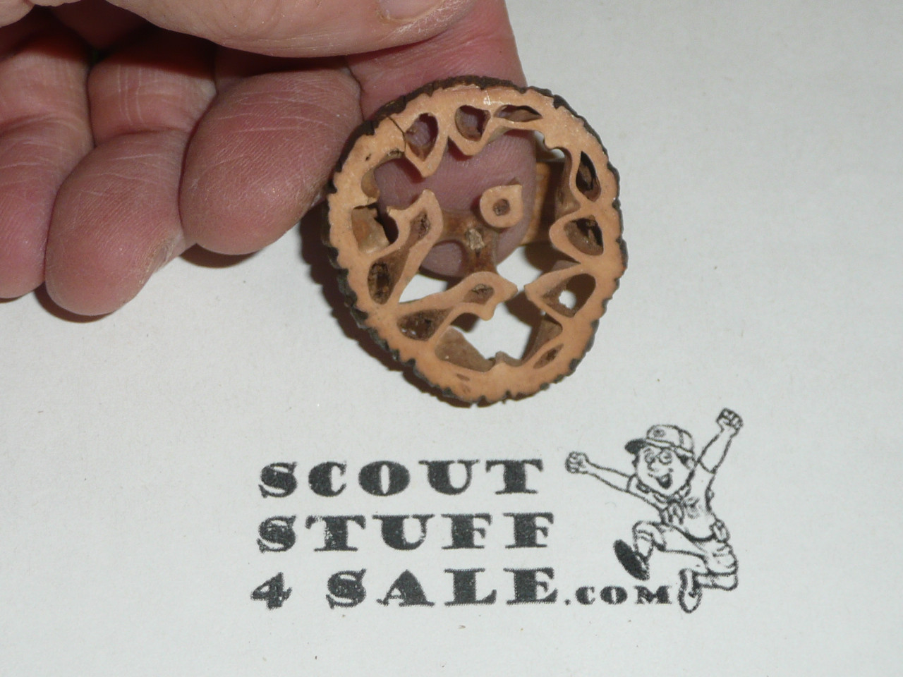 Artistic Wood Slice Neckerchief Slide #4