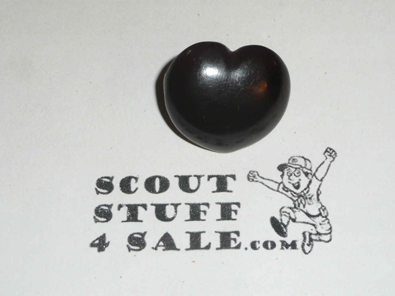 Buckeye Neckerchief Slide, shaped like a heart