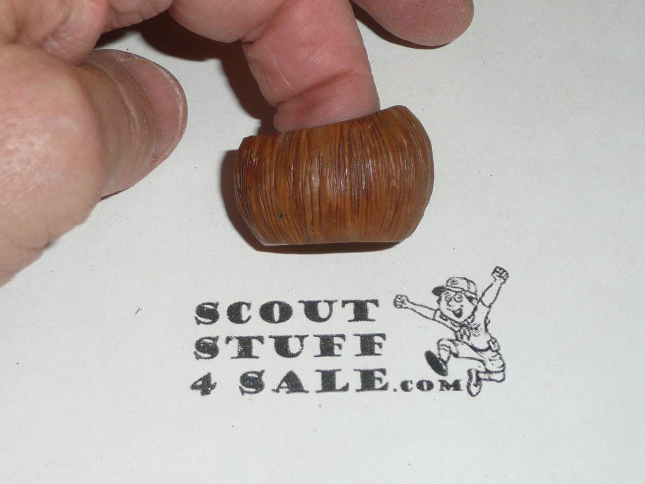 Round Wood Carved Neckerchief Slide #20