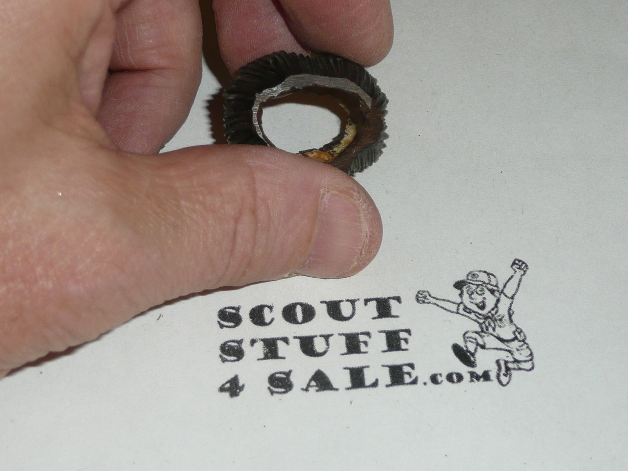 Round Wood Carved Neckerchief Slide #22
