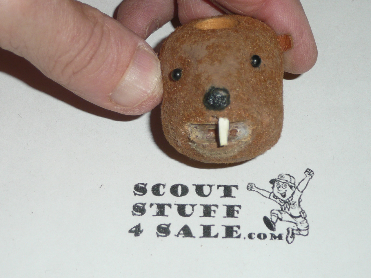 Beaver Head Neckerchief Slide