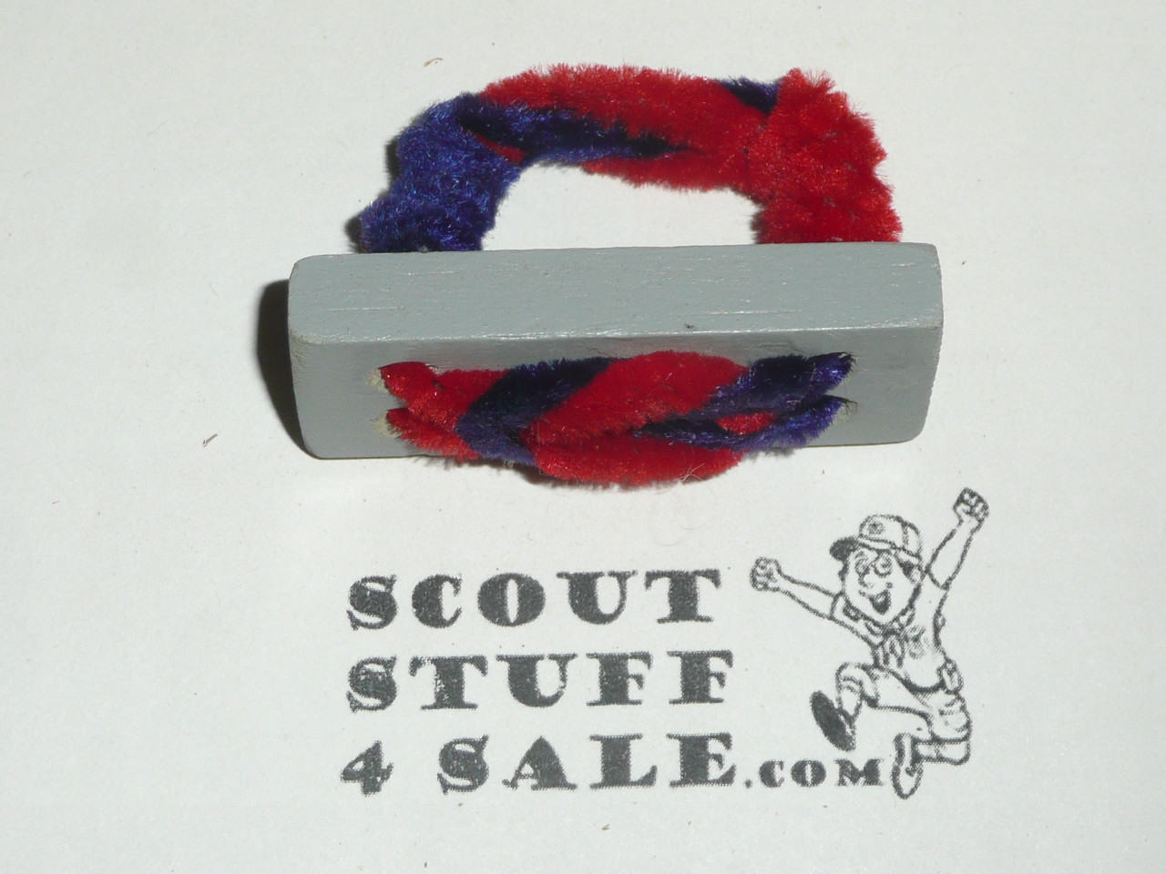 Square Knot Wood Neckerchief Slide