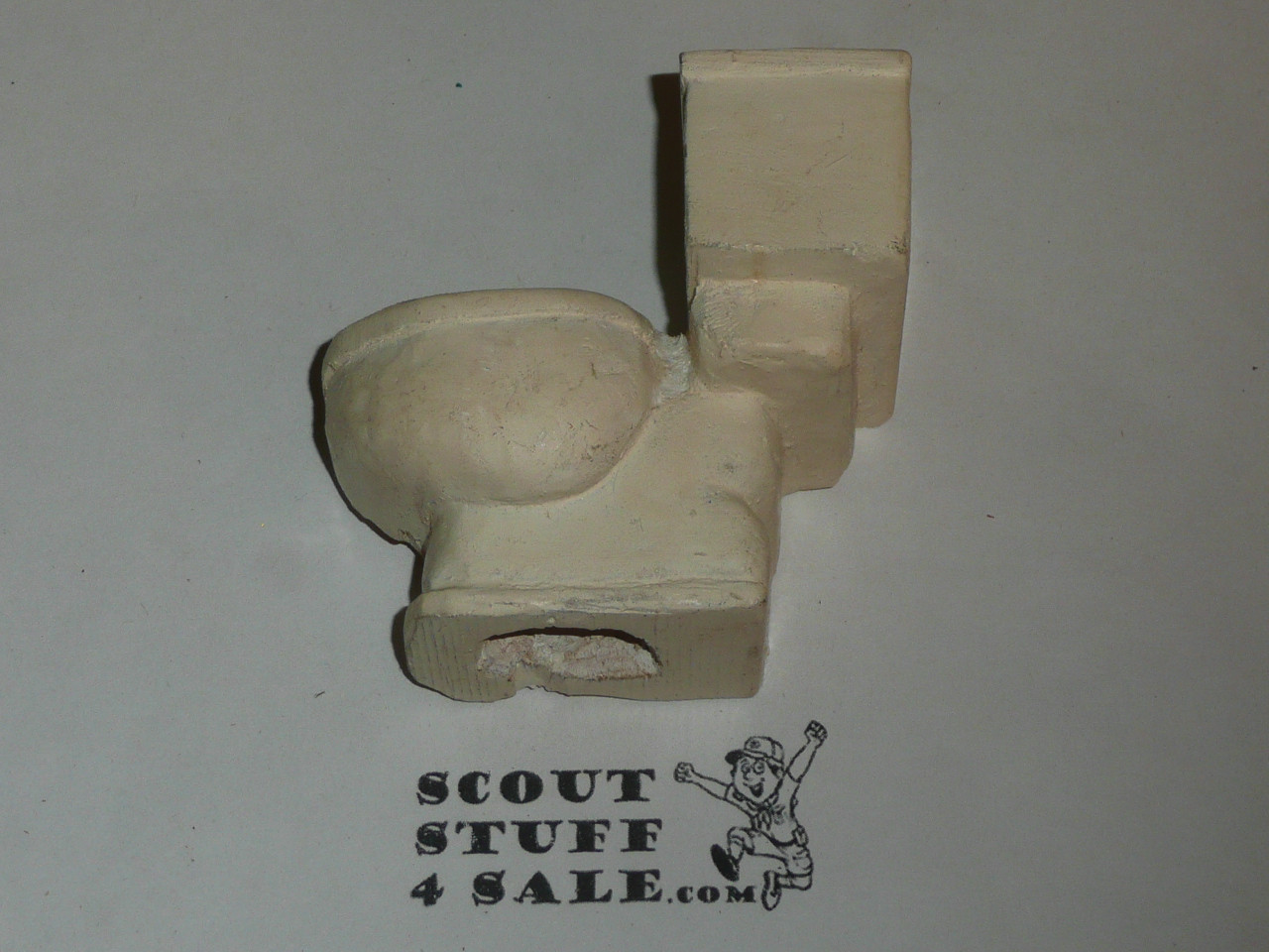 Wood Carved Toilet Neckerchief Slide