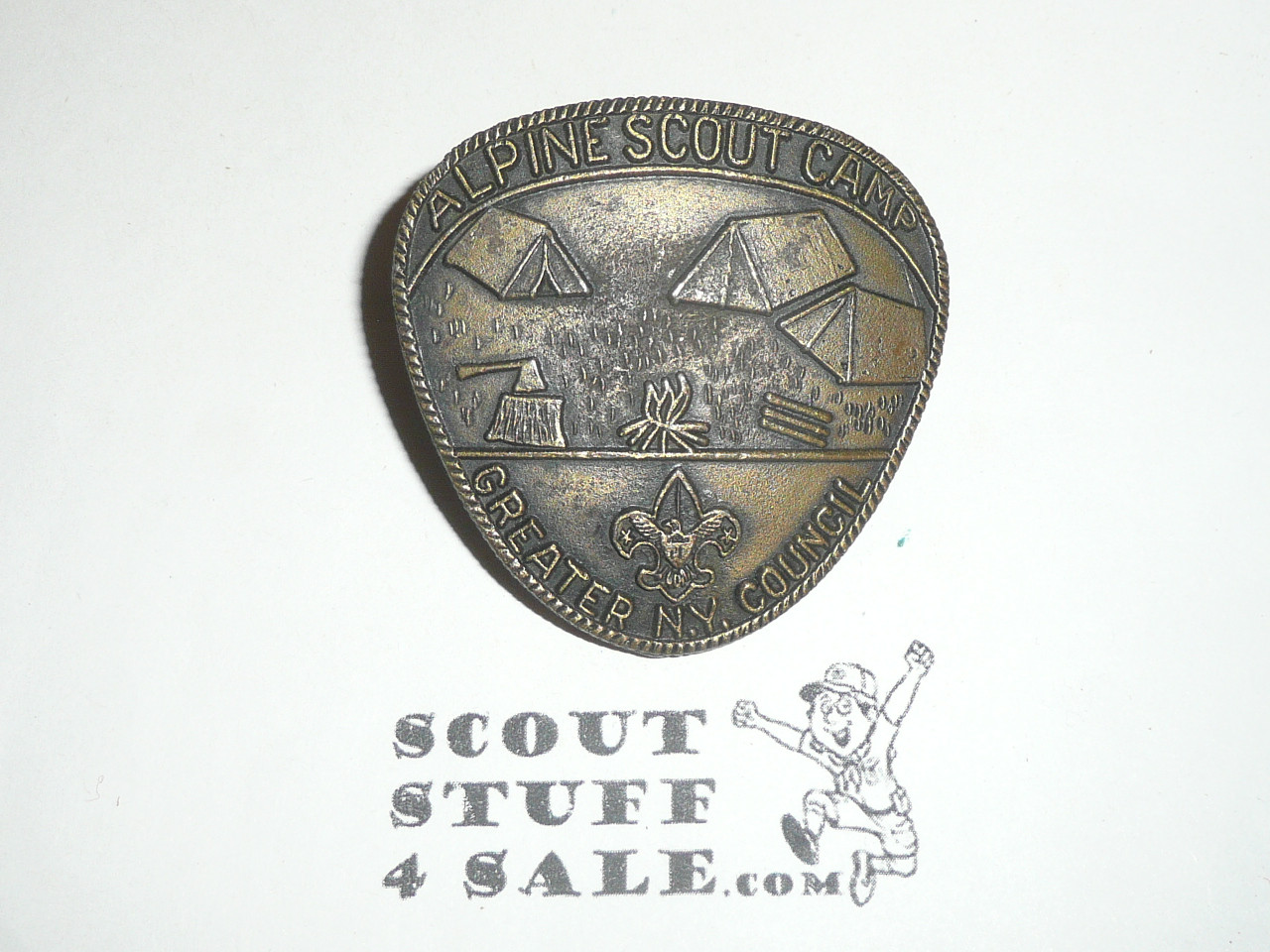 Alpine Scout Camps Cast Neckerchief Slide, Greater New York Council