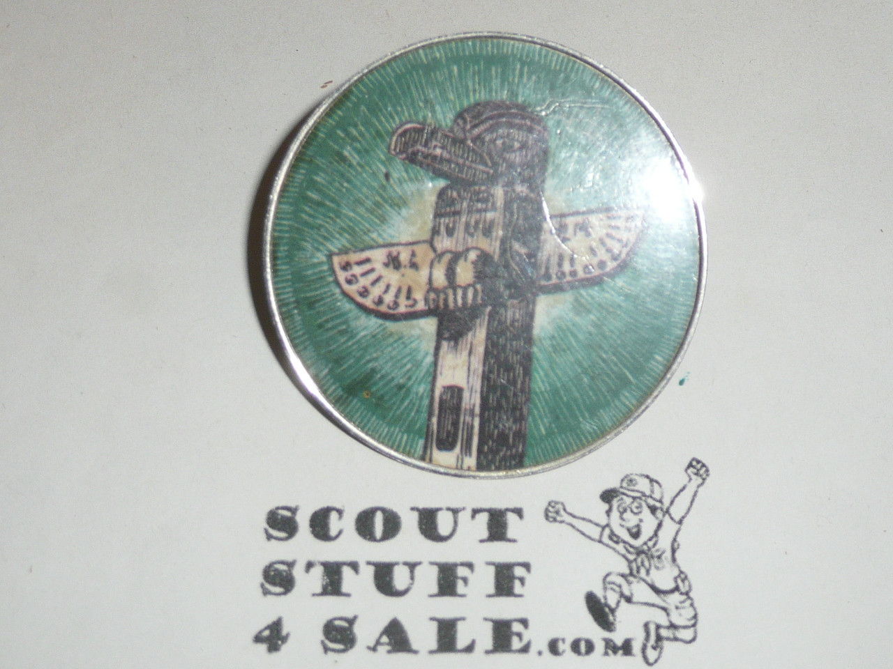 Totem Pole Metal Neckerchief Slide