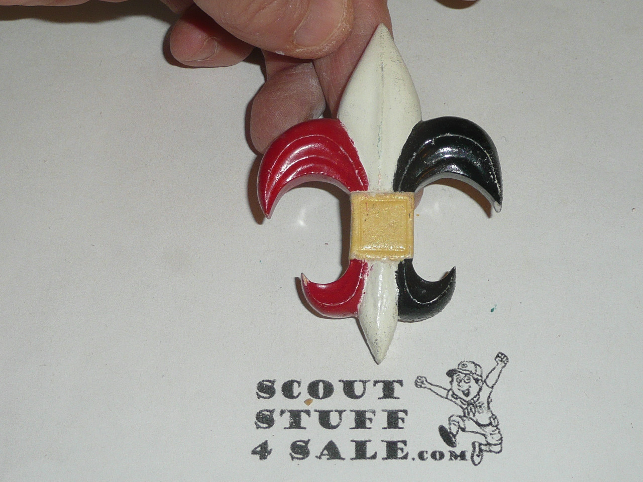 Fleur-de-lis Plaster Neckerchief Slide