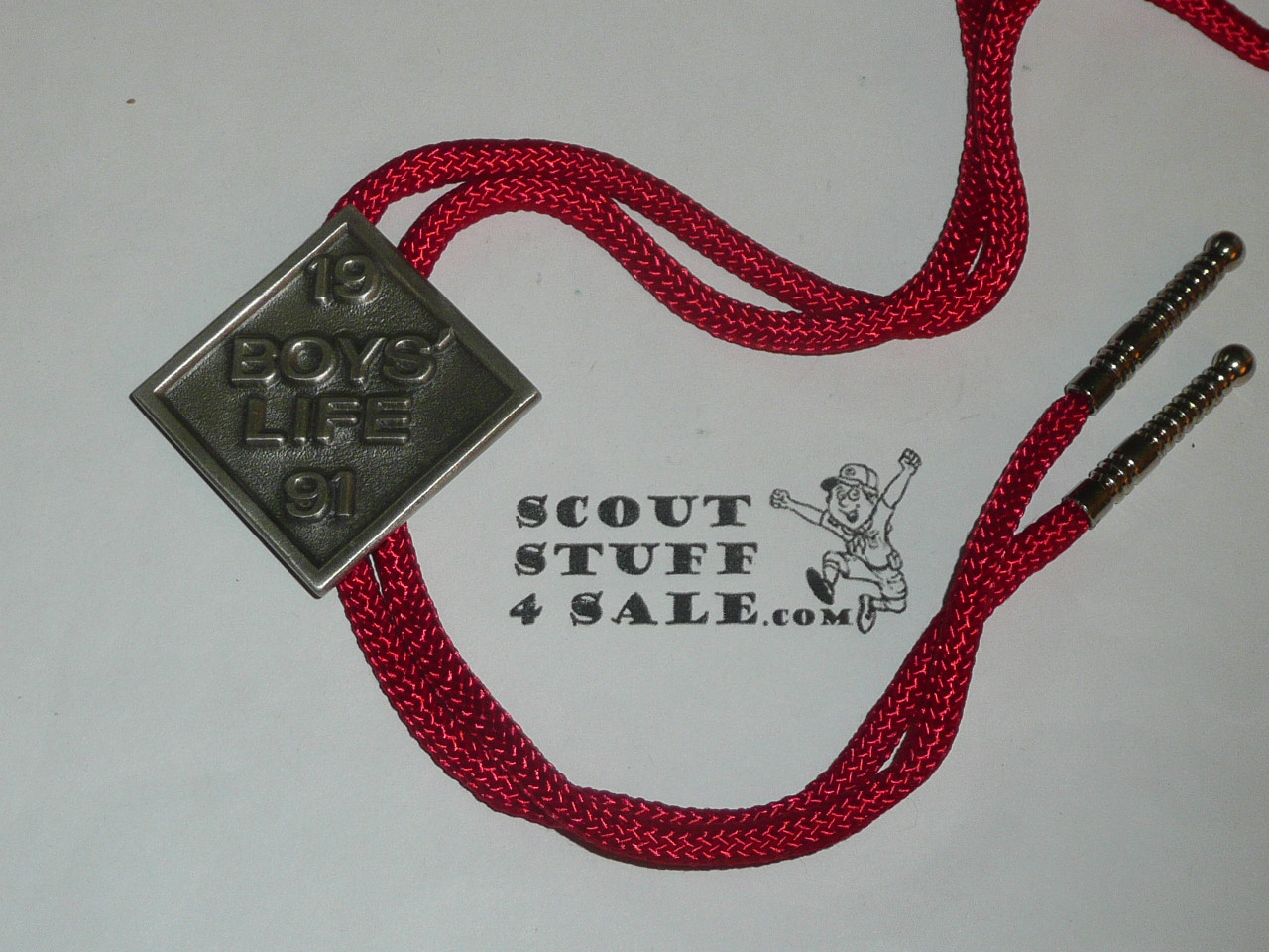 1991 Boys' Life Cast Metal Bolo Tie