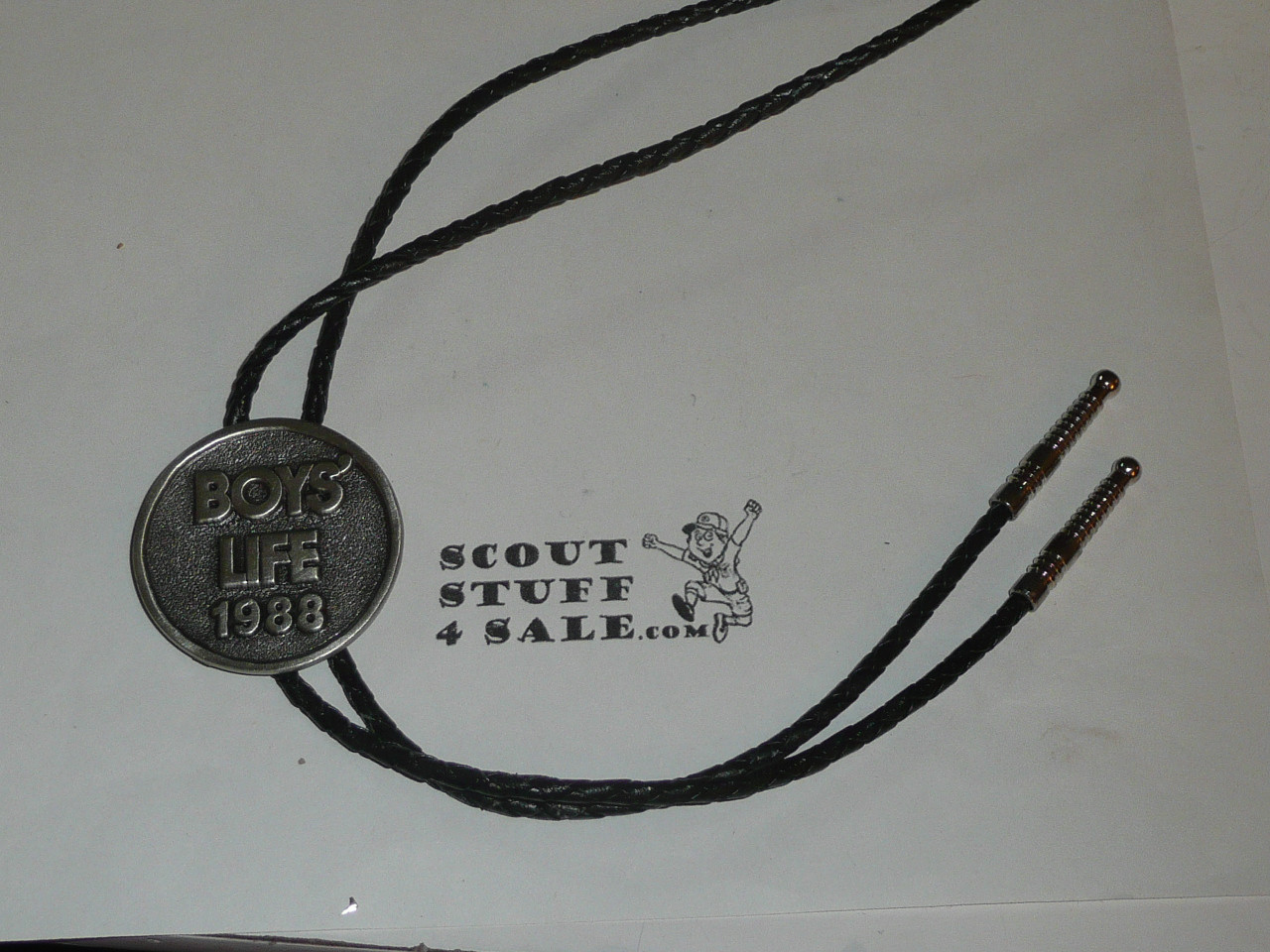 1988 Boys' Life Cast Metal Bolo Tie