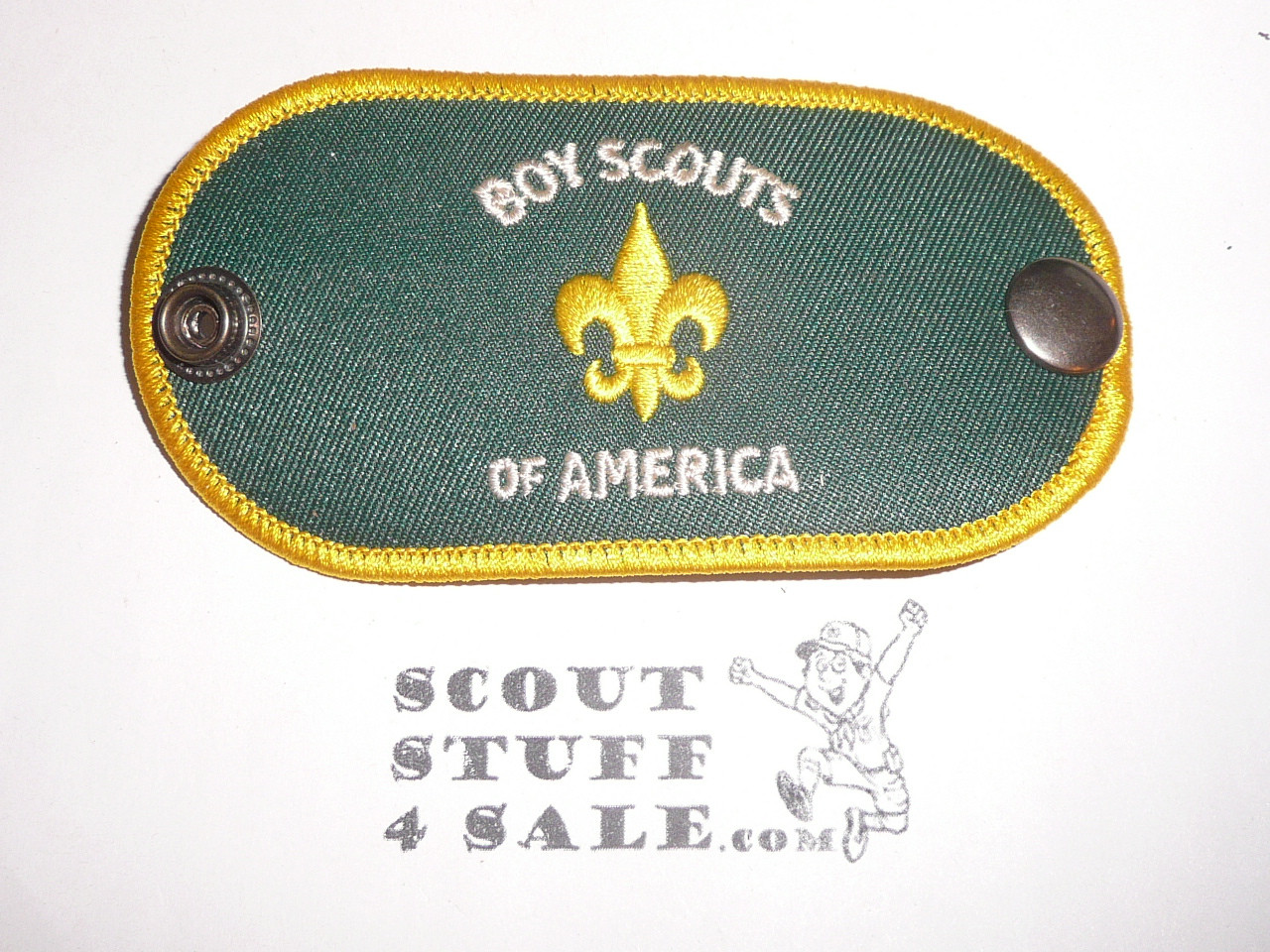 Boy Scouts of America Embroidered Neckerchief Slide, Green