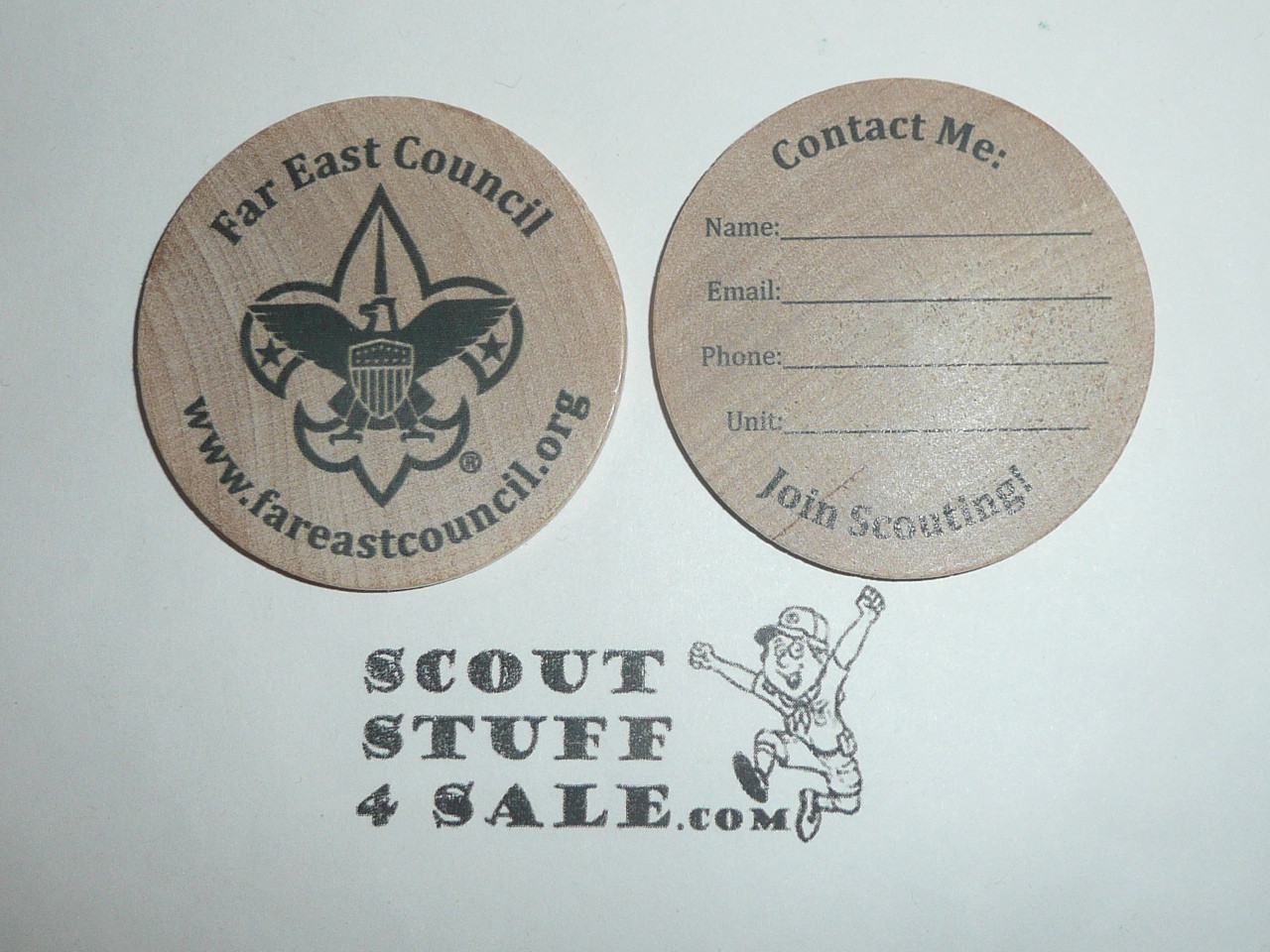 Far East Council Recruiting Boy Scout Wooden Nickel