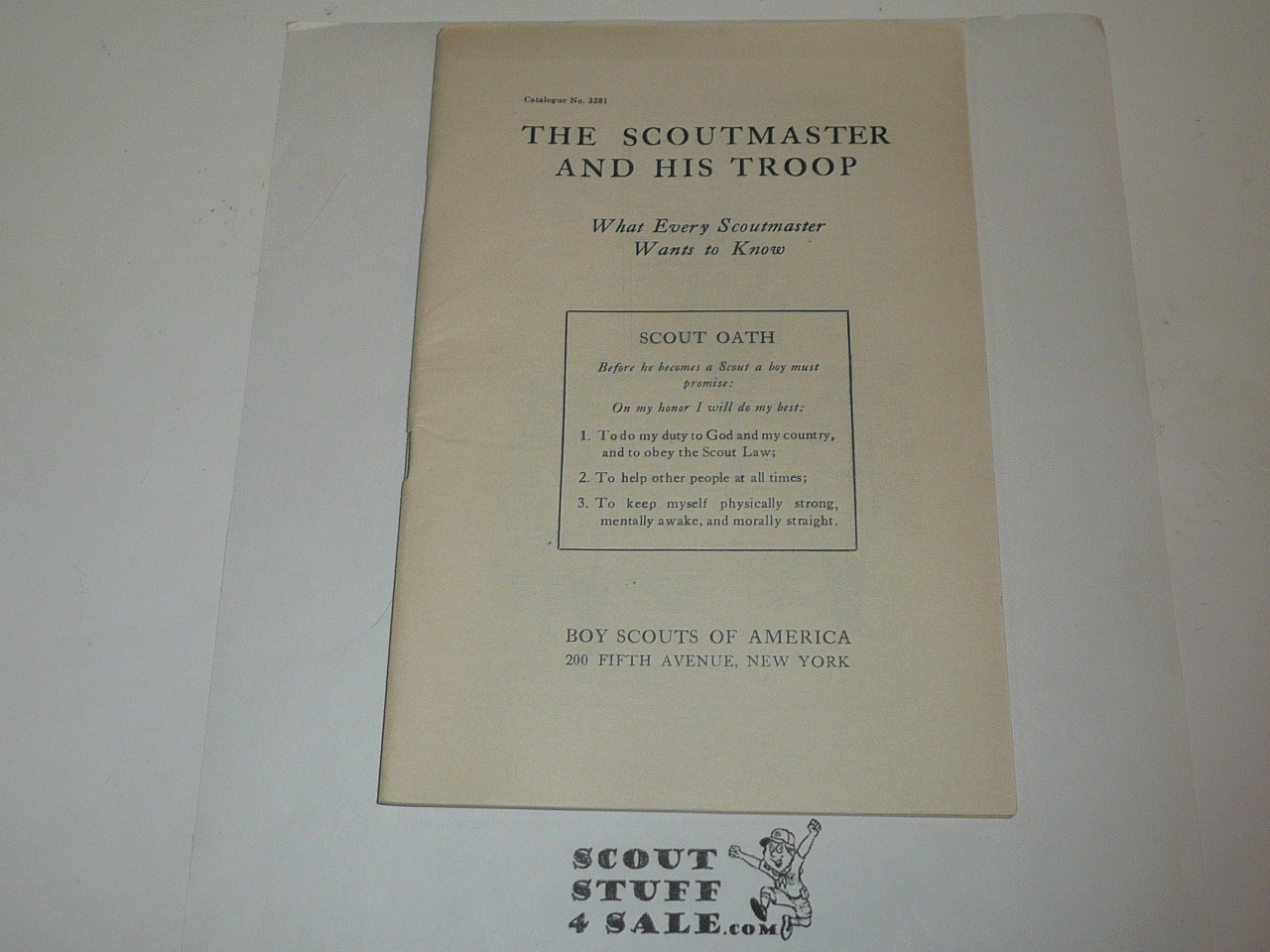 The Scoutmaster and His Troop, 1920 Printing, 52 pages