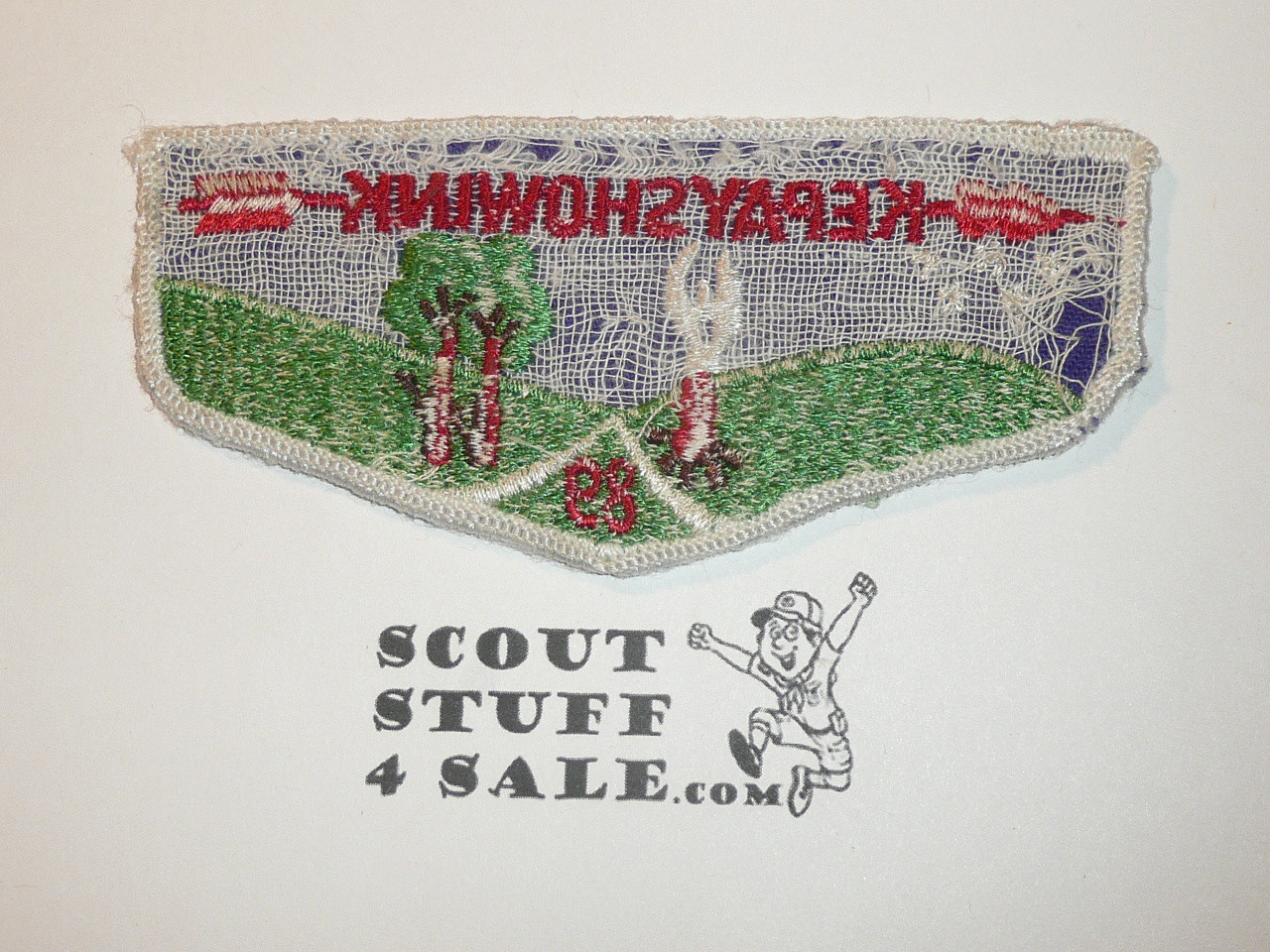 Order of the Arrow Lodge #89 Kepayshowink f2 Flap Patch, Lite use