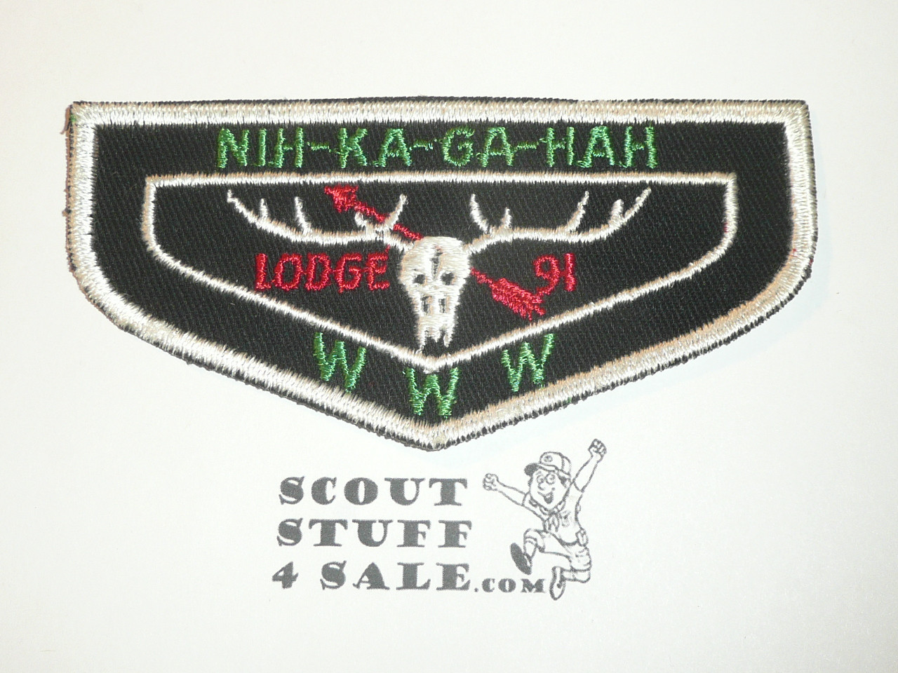 Order of the Arrow Lodge #91 Nih-Ka-Ga-Hah f1a First Flap Patch