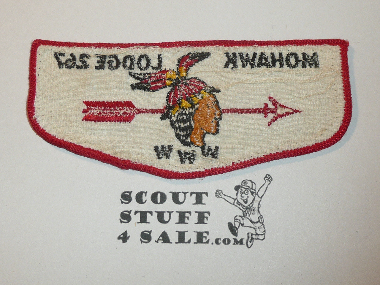 Order of the Arrow Lodge #267 Mohawk f3 Flap Patch, might have been sewn to something but stiff and looks unused