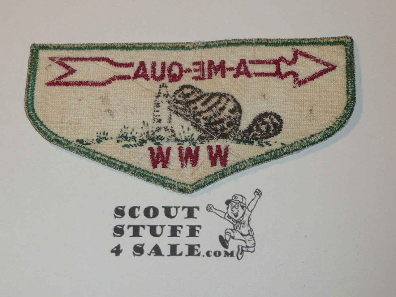 Order of the Arrow Lodge #376 A-Me-Qua f1 First Flap Patch