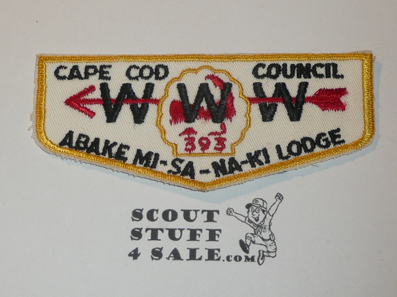 Order of the Arrow Lodge #393 Abake-Mi-Sa-Na-Ki f1a First Flap Patch - Boy Scout