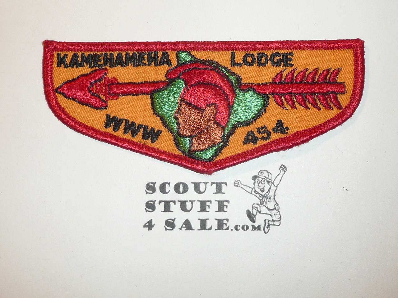 Order of the Arrow Lodge #454 Kamehameha f1a First Flap Patch