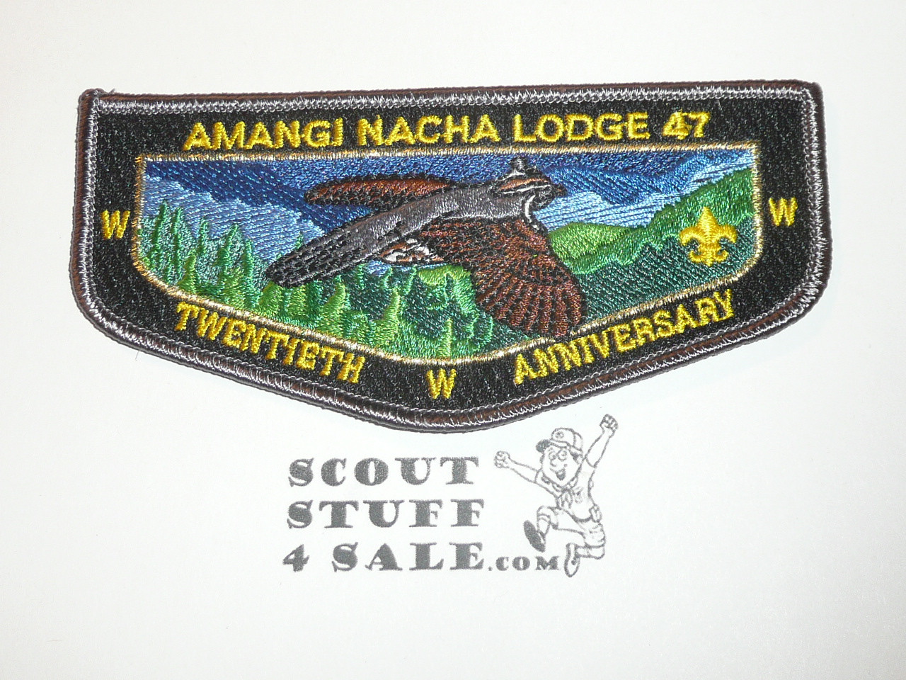 Order of the Arrow Lodge #47 Amangi Nacha s48 20th Anniversary Elangomat Flap Patch