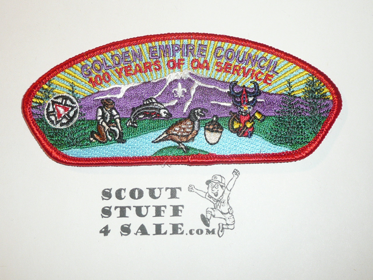 Order of the Arrow Lodge #47 Amangi Nacha x49 100th OA Anniversary Council Shoulder Patch, sa25 Golden Empire Council CSP