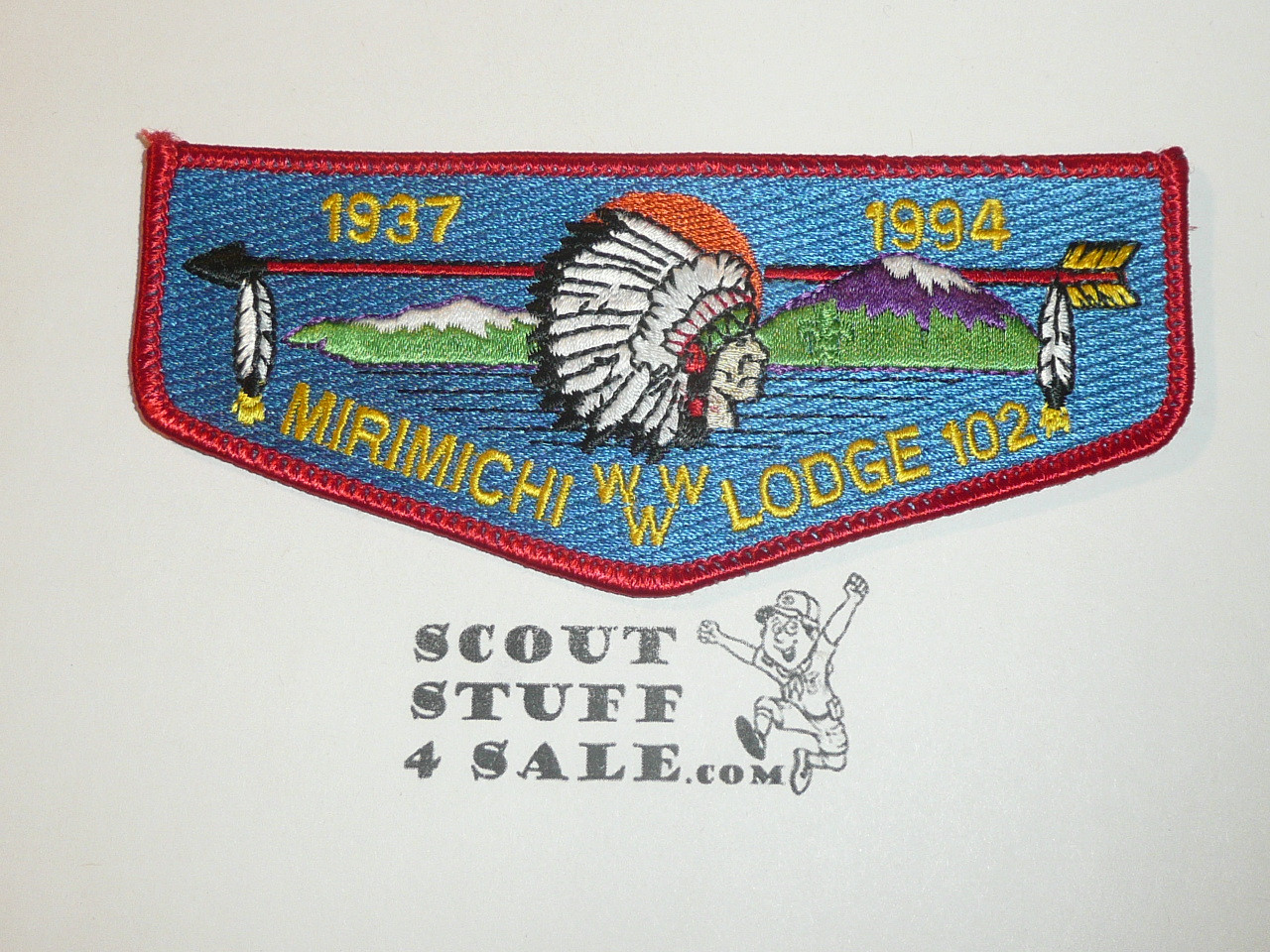 Order of the Arrow Lodge #102 Mirimichi s18 Death Flap Patch